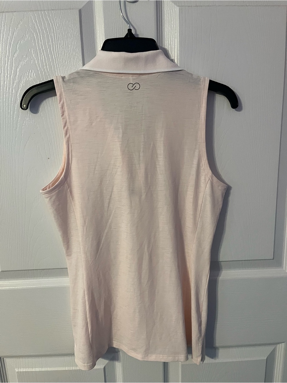Sleeveless Calia Golf Polo Tank Top - Light Blush - Picture 6 of 7